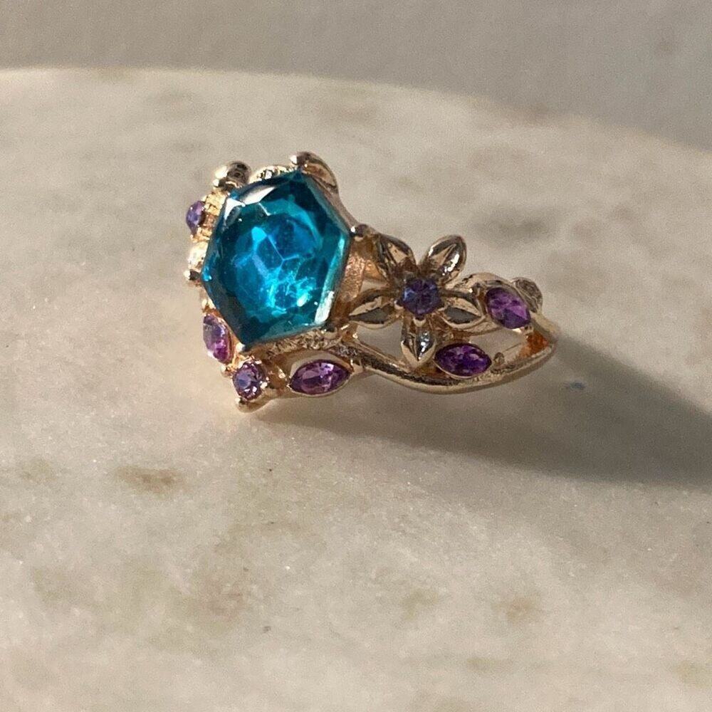 Flower design cz fashion rings 5.5